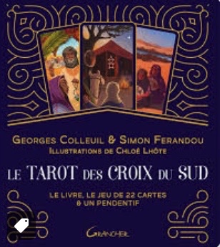 Coffret du Tarot des Croix du Sud avec 22 arcanes et livret